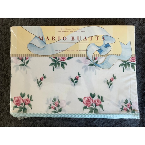 NOS MARIO BUATTA 80’s ViNtAgE Queen 🌷 Flat sheet - Picture 1 of 5